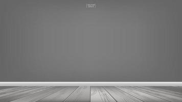 Empty wooden room space background. Vector. vector