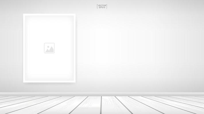 Empty photo frame or picture frame background. Vector.