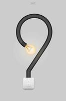 Abstract light bulb and light switch. Vector. vector