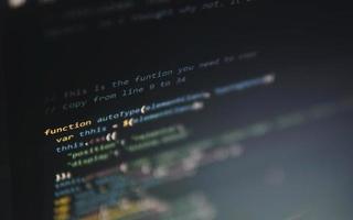 escritura de código html foto