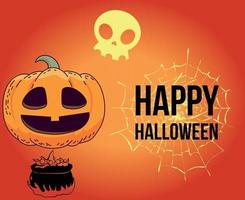 Fondo abstracto feliz halloween 31 de octubre con vector de rip de calabaza
