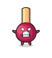 wrathful expression of the matches mascot character vector