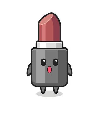 the amazed expression of the lipstick cartoon