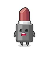 lipstick illustration with apologizing expression, saying I am sorry vector