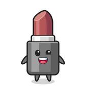 illustration of an lipstick character with awkward poses vector