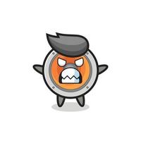 wrathful expression of the loudspeaker mascot character vector