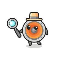 loudspeaker detective character is analyzing a case vector