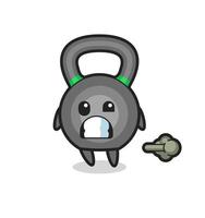 the illustration of the kettleball cartoon doing fart vector