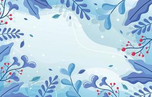 Winter Christmas Floral Background Theme vector