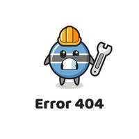 error 404 with the cute botswana flag badge mascot vector
