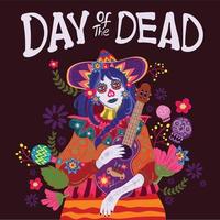 dia de los muertos tarjetas de felicitación vector