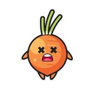 the dead carrot mascot character vector