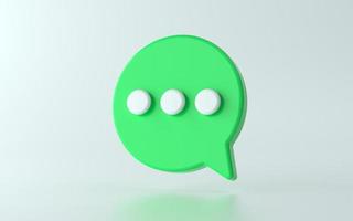 3d chat icon illustration photo