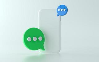 3d chat icon illustration photo