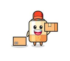 Mascot Illustration of cigarette as a courier vector