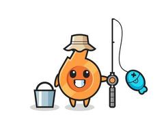 Mascot character of whistle as a fisherman vector