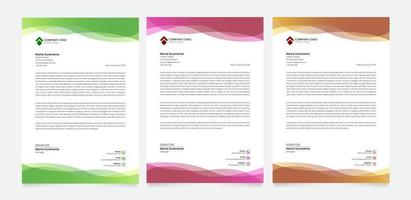 Modern business letterhead template vector