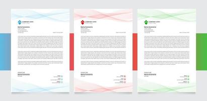 Modern business letterhead template vector