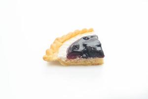 Delicious Blueberry Cheese Pie on white background photo