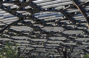 Pergola canopy, structural elements. An architectural structure photo
