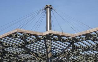 Pergola canopy, structural elements. An architectural structure photo