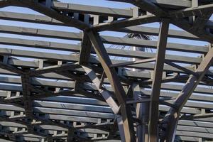 Pergola canopy, structural elements. An architectural structure photo