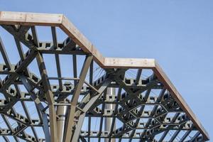 Pergola canopy, structural elements. An architectural structure photo