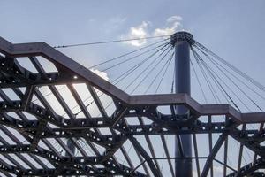 Pergola canopy, structural elements. An architectural structure photo