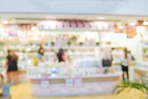 The supermarket and mall blur for background and shopping photo