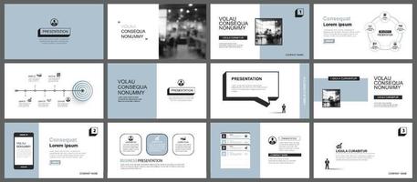 presentación y plantilla de diseño de diapositivas. vector
