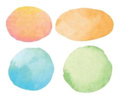 Abstract watercolor background. Circle and oval watercolor texture vector