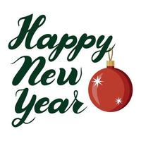 Happy New Year. Lettering vector