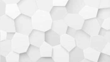 Abstract white and gray voronoi blocks 3d background. vector