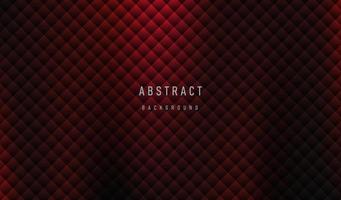 Abstract geometric square pattern on red and black blurred background. vector