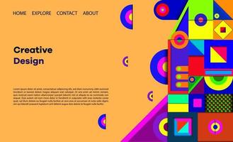 Abstract Background Web Design Geometric Color vector