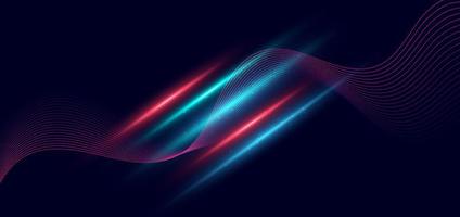 Abstract colorful for sports background. Wave dynamic lines. vector