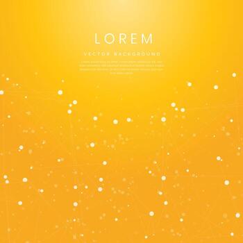 Abstract orange gradient backgroung with lines and dot. vector