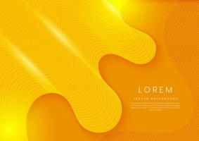 Abstract modern orange gradient waves lines overlap background vector