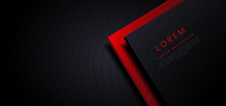 Abstract template triangles layers red and black on black background. vector