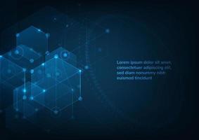 Abstract technology hexagon concept background. vector