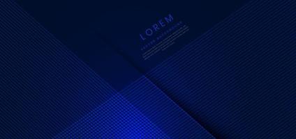 Abstract dark blue background with glowing straight stripe lines. vector