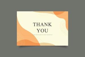 thank you card template with minimalist background vector