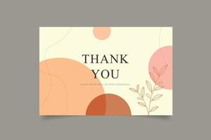 thank you card template with minimalist background