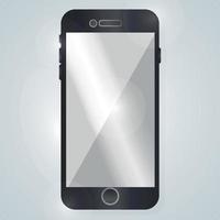 Realistic shiny smartphone vector Mobile phone display isolated