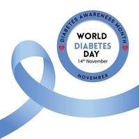 World diabetes day awareness poster template free download vector