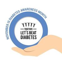 World diabetes day awareness communication free vector template