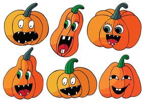 Halloween design elements in hand draw style vector