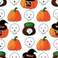 Halloween design elements in hand draw style vector