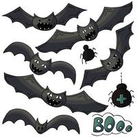 Halloween design elements in hand draw style vector