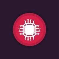 chipset, microchip vector icon